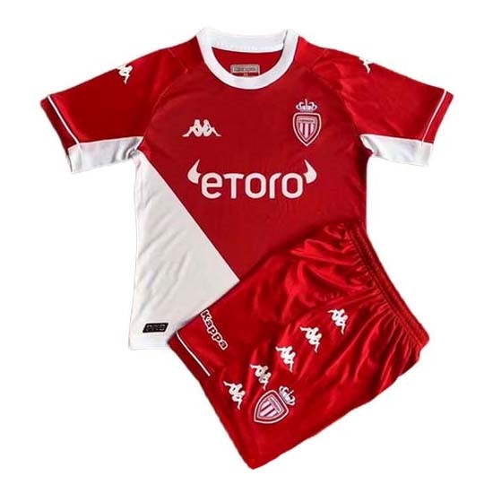 Camiseta AS Monaco Replica Primera Ropa Niño 2021/22